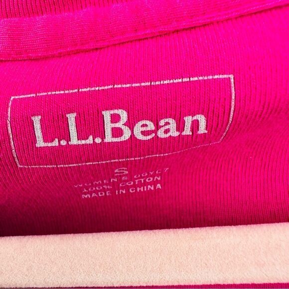 LL Bean Lands End Tee Lot Of 2 Beige And Pink Size S - Picture 3 of 4